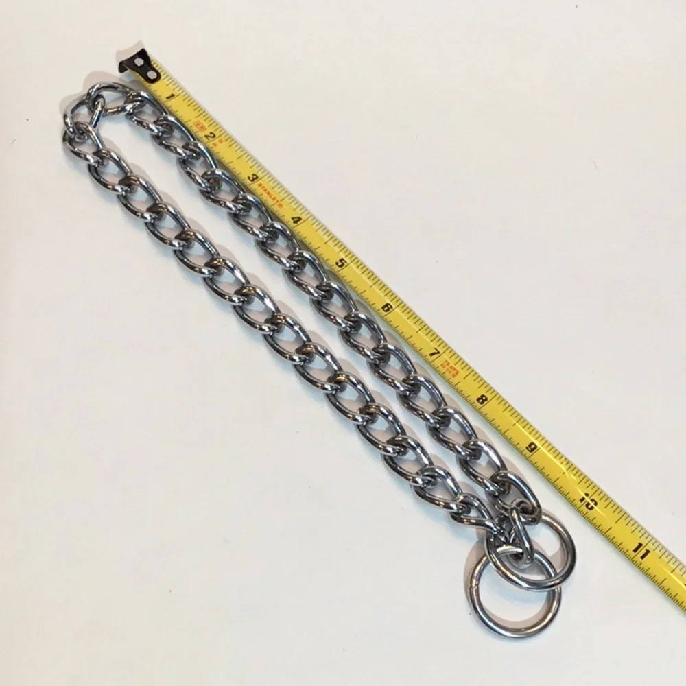 Slip-through Dog collar, 18” thick chain